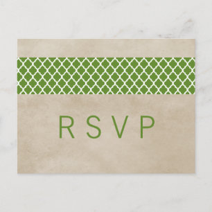 Green Rustic Quatrefolie UAWG Postcard Einladungspostkarte