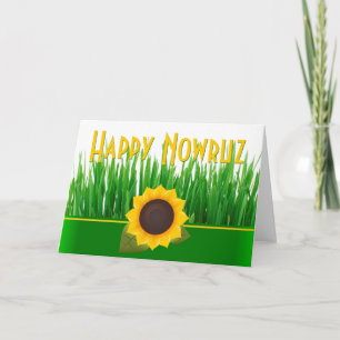 Green Sabzeh Sunflower Iran Neujahr Nowruz Feiertagskarte
