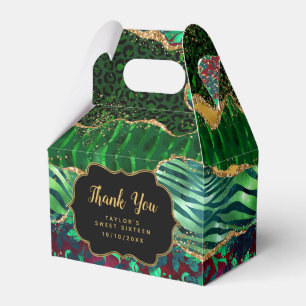 Green Safari Agate 16 . Geburtstag Vielen Dank Geschenkschachtel
