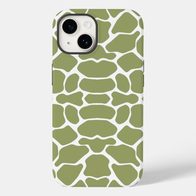 Green Safari Giraffe Case-Mate iPhone Hülle (Rückseite)