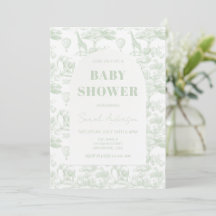 Green Safari Toile D Jouy Jungle Theme Kinderdusch