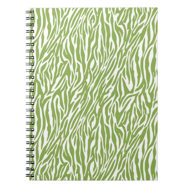 Green Safari Zebra Print Notizblock (Vorderseite)