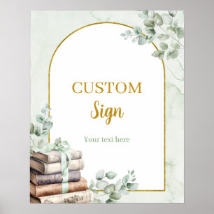 Green Sage Storybook Custom Sign Poster