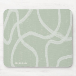 Green Sage White moderne abstrakte Custom Mouse Pa Mousepad