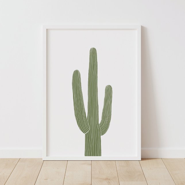 Green Saguaro Cactus Southwestern Kinderzimmer Dec Poster (Von Creator hochgeladen)