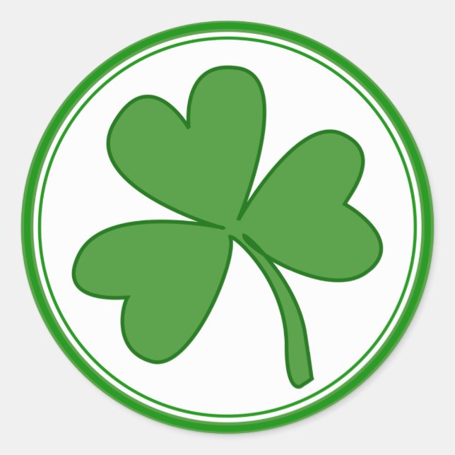 Green Saint Patrick's Day Kleeblatt Stickers (Vorderseite)