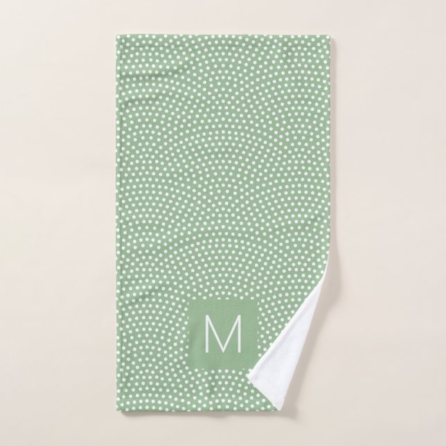 Green Same Komon Mit Monogramm Badhandtuch Set (Handtuch)