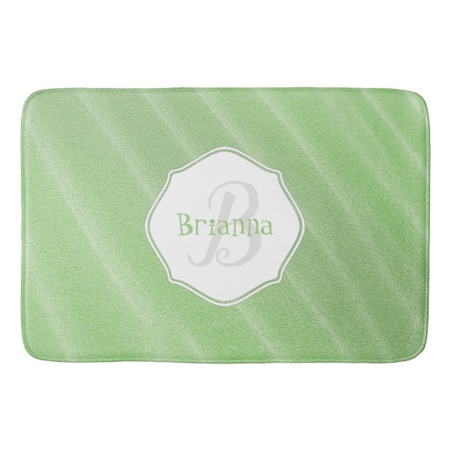 Green Sand Ripples Personalisiert Bath Mat Badematte (Vorderseite)