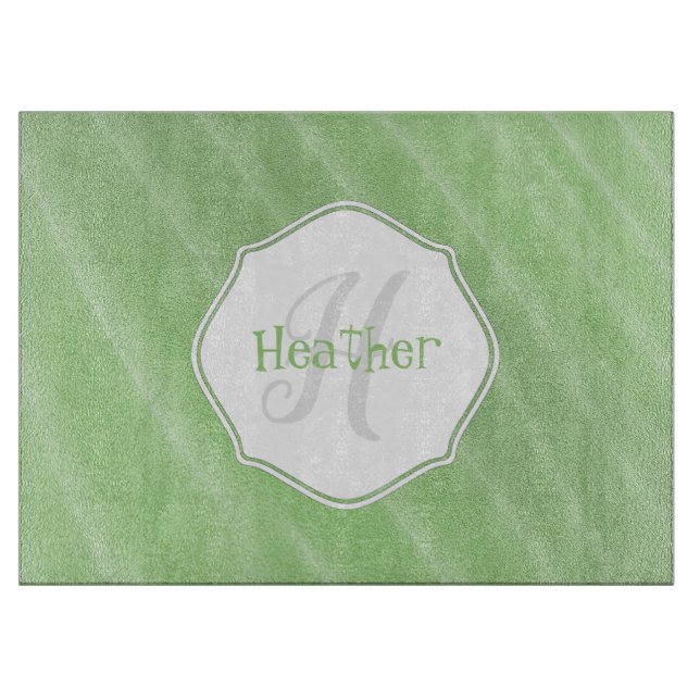 Green Sand Ripples Personalisiertes Cutting Board Schneidebrett (Vorderseite)