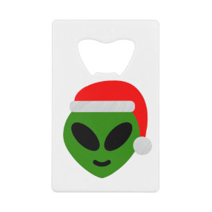 green santa Alien emoji Geldbeutel Flaschenöffner