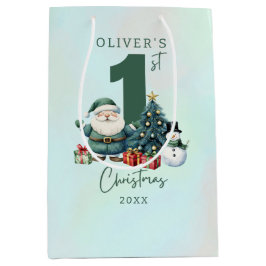 Green Santa Claus 1. Weihnachten Mittlere Geschenktüte