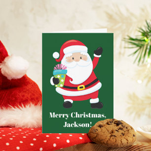 Green Santa Claus Weihnachten Weihnachten an Kinde Karte