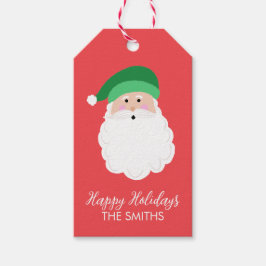 Green Santa Custom Gift Tags Geschenkanhänger