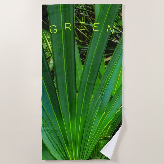 GREEN Saw Palmetto Beach Handtuch (Vorderseite)