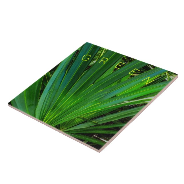 GREEN Saw Palmetto Keramik Tile Fliese (Seite)