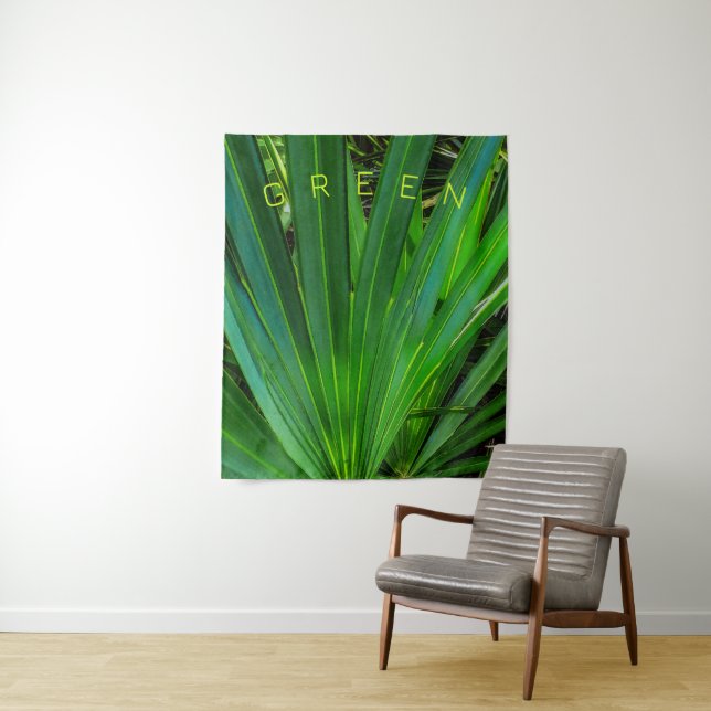 GREEN Saw Palmetto Tapestry Wandteppich (Beispiel)