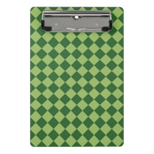 Green Schachbrett Diamond Pattern Mini Klemmbrett