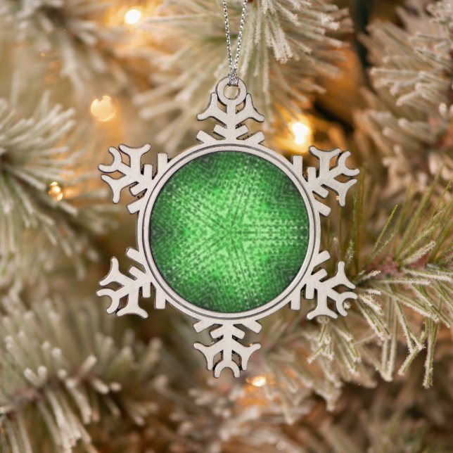 GREEN SCHNEEFLOCKEN Zinn-Ornament (Baum)