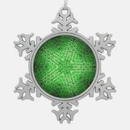 GREEN SCHNEEFLOCKEN Zinn-Ornament