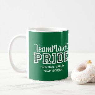 Green School Pride Mascot Name Kaffee Tasse
