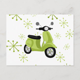 Green Scooter Postkarte
