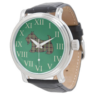 Green Scottish Terrier Watch Gift Armbanduhr
