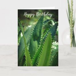 Green Sea Leaf Garden Pflanze Happy Birthday Karte