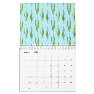 Green Seaweed Ocean Plants Nature Lover Blue Water Kalender