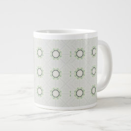 Green Serene Bloom Jumbo-Tasse