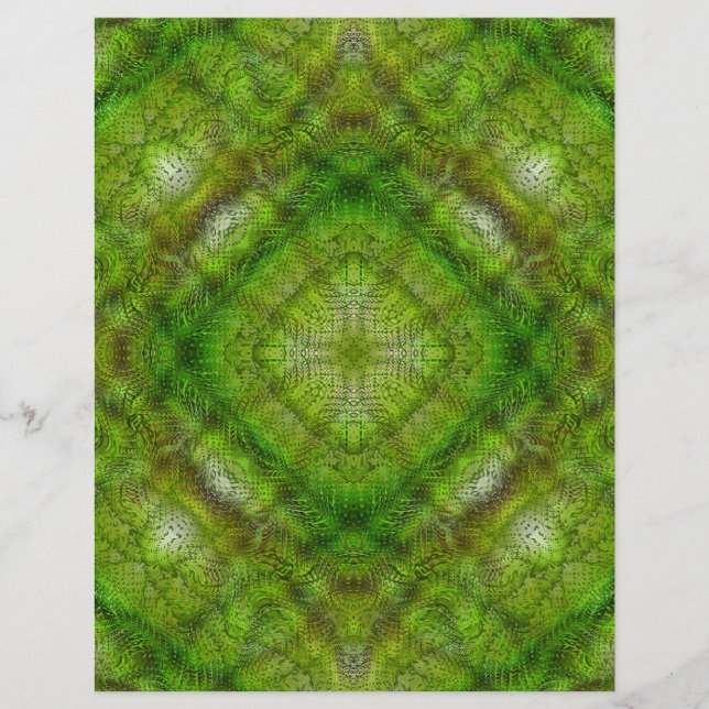 Green Serene Gardens Bulk Scrapbook Paper Pages Flyer (Vorne)