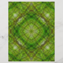 Green Serene Gardens Scrapbook Paper 2-Sided Page