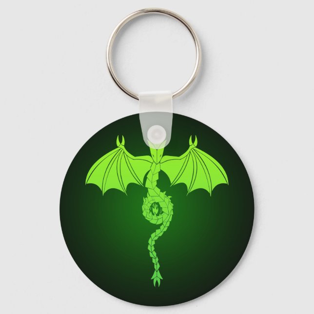 Green Serpant Dragon Schlüsselanhänger (Vorderseite)