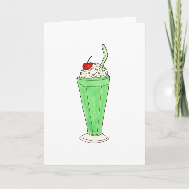 Green Shake Milkshake St. Saint Patrick's Day Karte (Vorderseite)
