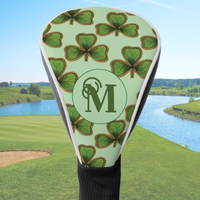 Green Shamrock Head Covers With Custom Monogram Golf Headcover (Von Creator hochgeladen)