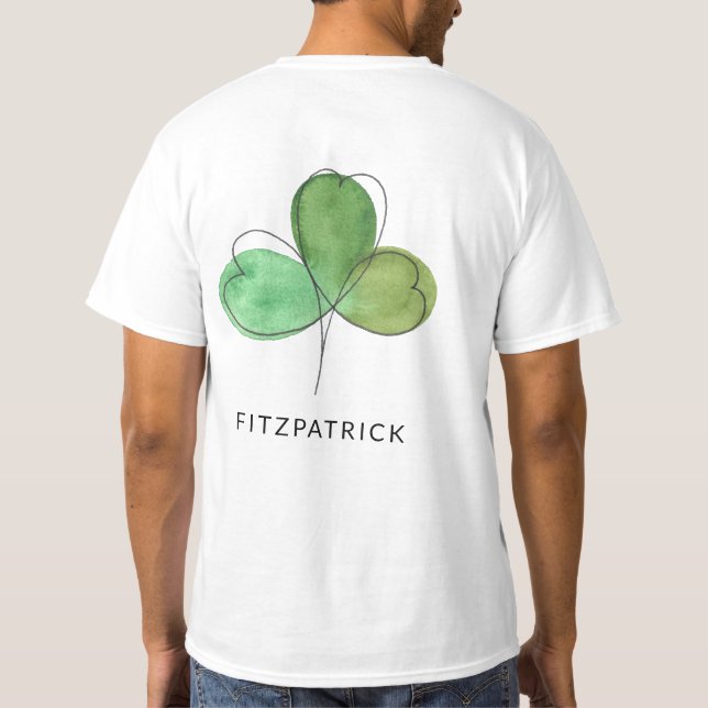 Green Shamrock Irish Heritage T-Shirt (Rückseite)