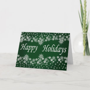 Green Shining Stars Bonne Carte de voeux de vacanc