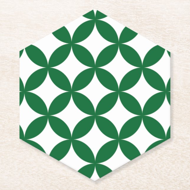 Green Shippo Hexagon Top Untersetzer (Vorderseite)