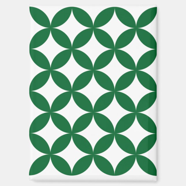 Green Shippo Rectangle Magnet (Vorderseite)