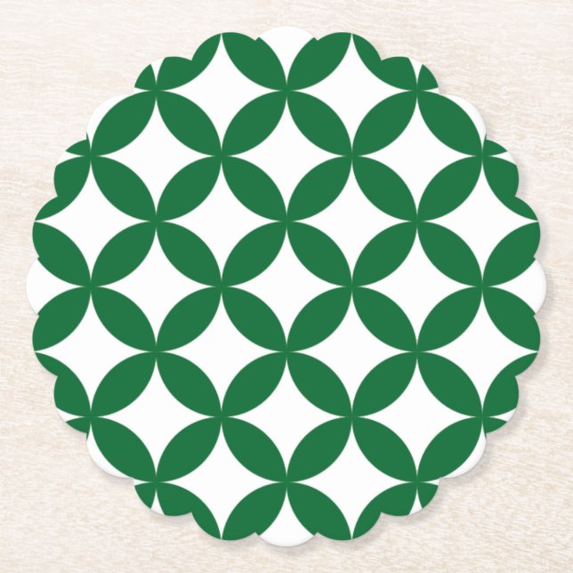 Green Shippo Scalloped Untersetzer (Vorderseite)