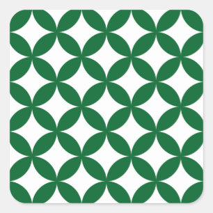 Green Shippo Square Stickers