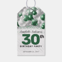 Green Silver Balloon Glam Glitzer Günstig Geburtst