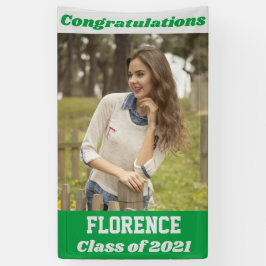 Green Silver Gratulation Abschluss Banner