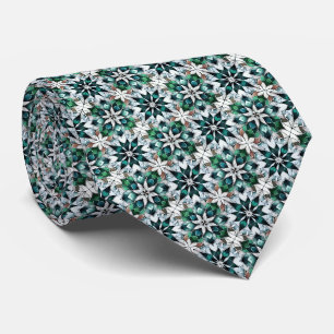 Green, Silver, Tan & White Mosaikfliesen Krawatte