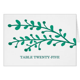 Green Simple Foliage Tischnummer