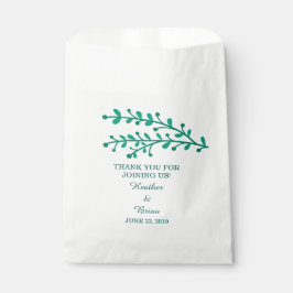 Green Simple Foliage Wedding Geschenktütchen