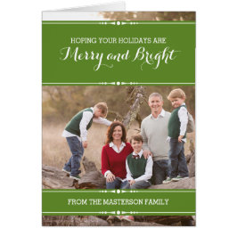 Green Simply Chic Carte photo de vacances