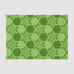 Green Six Point optische Illusion Muster Seidenpapier