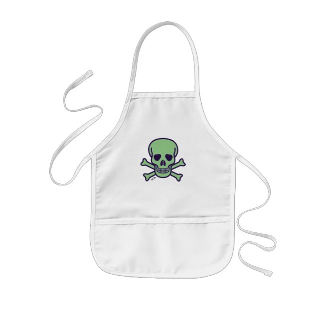 Green Skull Children White Koch Schürze (Vorne)