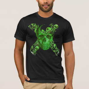 Green Skull - Funny Skull #3 T - Shirt
