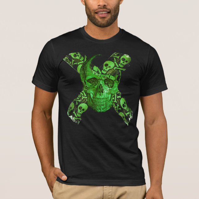 Green Skull - Funny Skull #3 T - Shirt (Vorderseite)